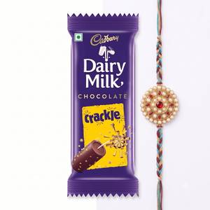 Dairy Milk Crackle 75gm + Rakhi Combo