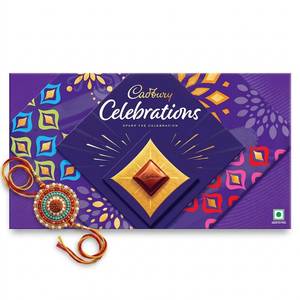 Cadbury Celebrations Assorted Chocolates Gift Box Bars + Rakhi Combo