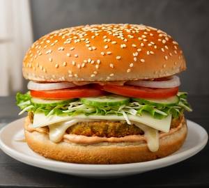 Green Aloo Tikki Cheese Burger