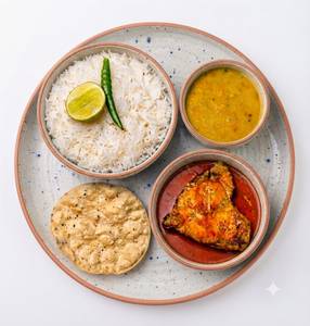 Bong Fish Full Rice Thali