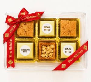Assorted Baklava And Kaju Bites Gift Box (6pcs)