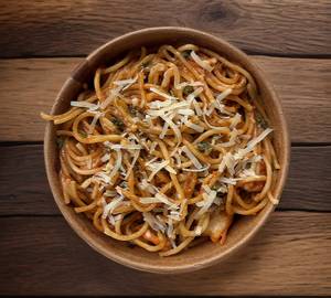 Korean Shrimp Scampi Spaghetti