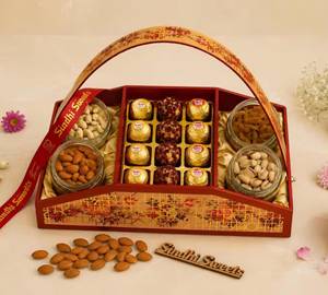 Dry Fruit Sweet Basket (4 Jar, 1 kg)