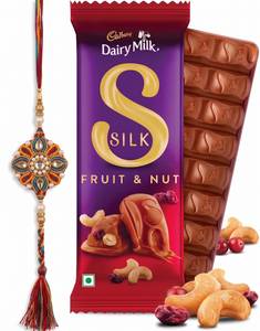 Dairy Milk Silk Fruit N Nut (51g) + Rakhi Combo