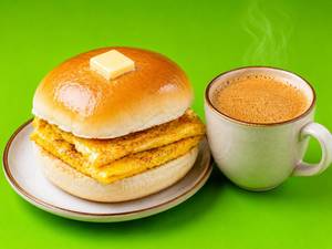 Double Egg Omlet Bun + Hot Coffee