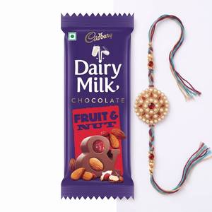 Dairy Milk Fruit & Nut 75gm + Rakhi Combo
