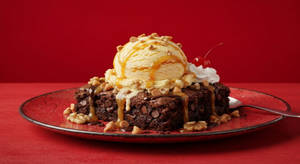 Brownie With Butterscotch Icecream