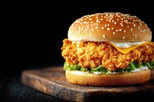 Grilled chicken burger
