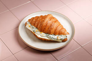 Croissant Corn And Spinach Sandwich