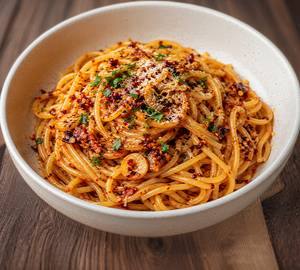 Chilli Crisp Butter Garlic Spaghetti