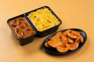 Rajma Chawal Dabba + Potato Wedges Combo