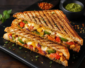 Cheese Chilli Paneer Grill Sandwich (regular)