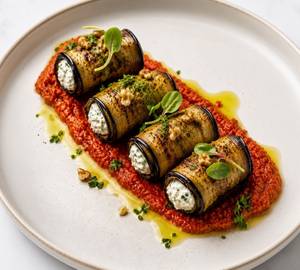 Aubergine Cheese Roulade