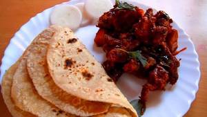 Chicken Chukka + Chapathi [1Pcs] (2 pieces)