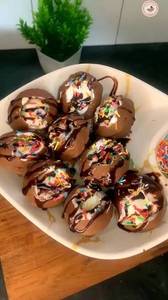 Milk chocolate sweet pani poori