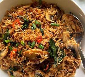 Schezwan Mushroom Rice