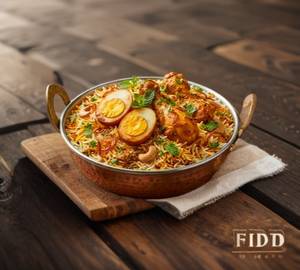 Chicken Egg Biryani with Salad free 