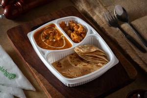 Chapathi + Mushroom Curry + Gobi 65