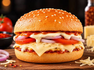 Super Schezwan Cheese Burger