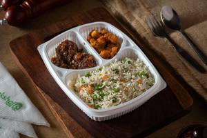Veg Fried Rice + Veg Manchurian Ball + Gobi 65