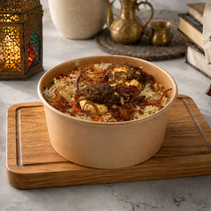 Black pepper egg mandi bowl