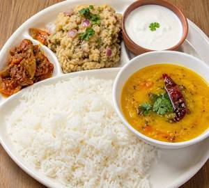Dal Rice Chokha {Free+Dahi+Achar