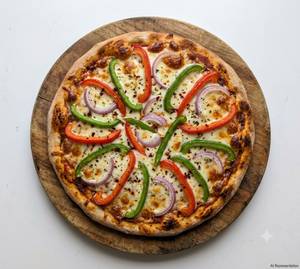 Onion capsicum pizza