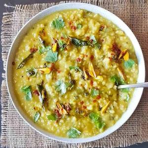 Dal Khichdi with one table spoon Pure Ghee