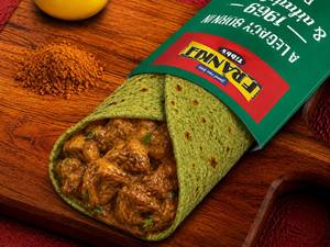 Tawa Soya Chaap Spinach Frankie Roll