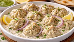 Afghani cream momo