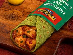 Tawa Paneer Spinach Frankie Roll