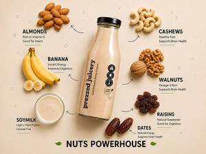 Nuts Powerhouse Smoothie [300 ML, 390 Kcal | Sweet]