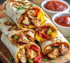 Peri peri chicken wrap