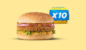 Veg Snacker Burger (Pack Of 10 Burgers)