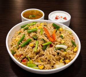 Corn Capsicum Fried Rice(Jain Special)