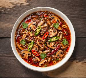 Mushroom chilli soup