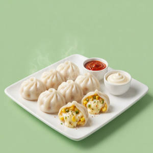 Mexican & Cheese Steam Momos (8 Pieces)
