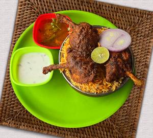 Chicken lollipops biryani