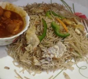 Egg Chow With Chilli Chicken [6 Pieces]