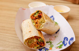 Chipotle Paneer With Chocolate Mole Sauce Burrito Wrap