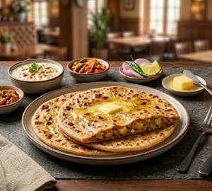 2 aloo paratha with raita