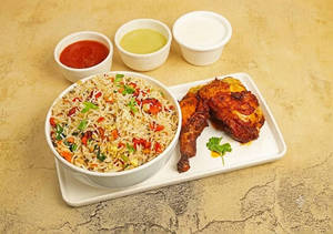 Chicken Rice + QTR Grill Chicken