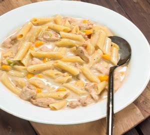 Chicken & Corn Pasta In Red Sauce