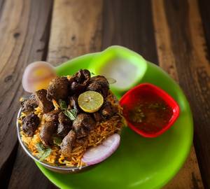 Chicken liver biryani