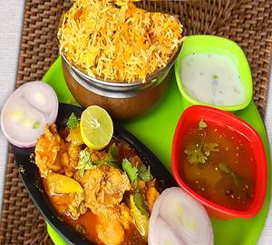 Chicken curry biryani