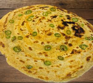 Green Chilli Paratha - Desi Ghee Preparation