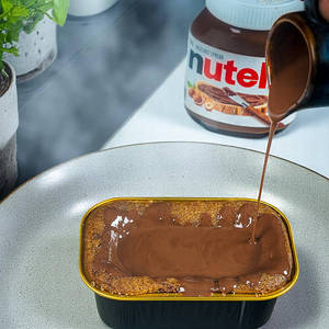 Nutella & Chocolate Stuffed Cookie Boat Served With Extra Nutella