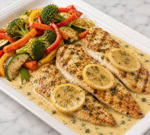 Grilled Fish In Lemon Butter Sauce (Sole)