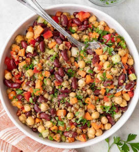 Kidney Bean Chickpea Bowl