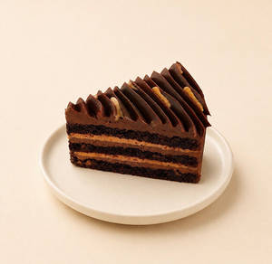 Dark Chocolate & Salted Caramel Cake Slice